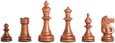The House of Staunton - O conjunto de xadrez Liberty - apenas peças - 4,0 rei - pau -pau -pau -de -pau -dourado