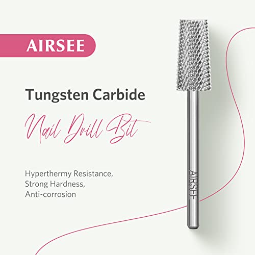 Airsee Portable Elétrica Puxa de unhas de unhas Efile Kit de perfuração de unhas para acrílico Gels pregos de ouro + tungstênio carboneto
