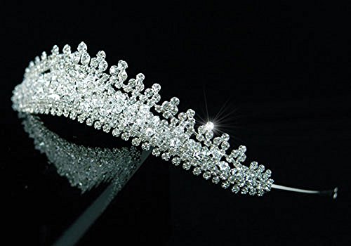Bridal Wedding Queen Beauty Tiara Sparkling Use Crystal Austrian T1313
