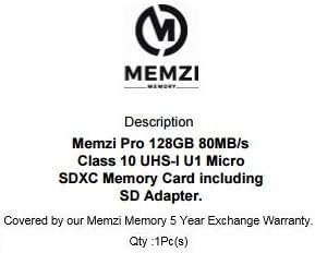 MEMZI 128GB CLASS 10 80MB/S MICRO SDXC Memory Card com adaptador SD para telefones celulares da série Kyocera dura
