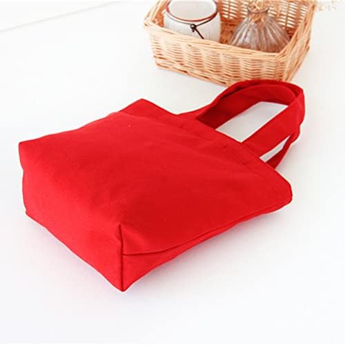 Toptie 12 Pacote sacolas duráveis ​​de lona de algodão para alunos de compras de almoço, DIY, promoção, verde-presente