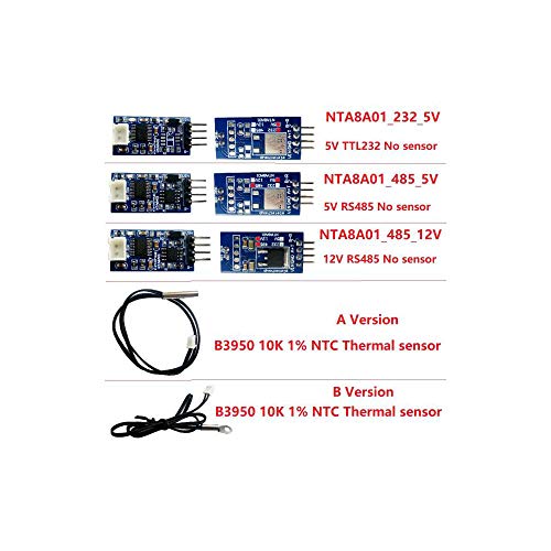 TAIDACENT MODBUS RTU RS485 TTL RS232 Módulo de temperatura do módulo de temperatura de temperatura de aquisição serial Módulo de sensor de temperatura para 10K 3950 NTC Termistor Resistor