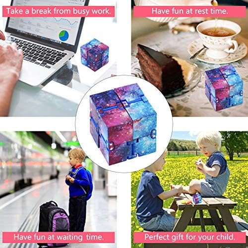 Evermarket Infinity Fidget Cube Para crianças e adultos, estresse e alívio da ansiedade Mini Mini Time Time Toys Infinite