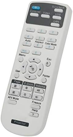 Controle remoto de substituição AULCMEET Compatível com projetores EPSON VS230 VS330 EX3220 EX5220 EX5230 EX6220 575WI 585WI