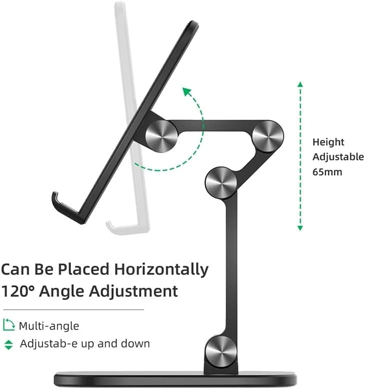 Esapplytech - Stand para celular ajustável para mesa totalmente dobrável e portátil, suporte para celular para iPhone