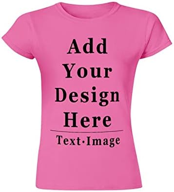 Camisas personalizadas de dupla face para mulheres adicionam seu logotipo de texto de foto personalizado moda colorida