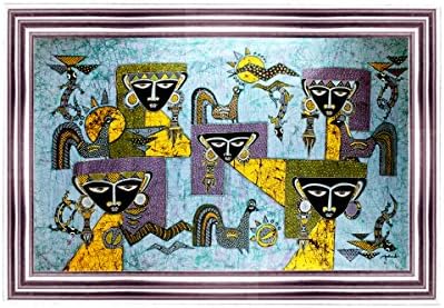 Batik Art Painting, 'Ethnic Abstract' de Jabriel