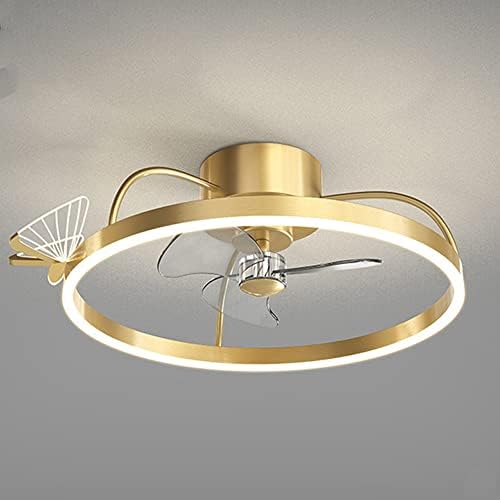 PAKFAN LUZULY FLICKER FRIAN ABRILHO DE TETO DE TETO LED LED 40W Restaurante Estudo Fã de teto com luzes de ventiladores de teto