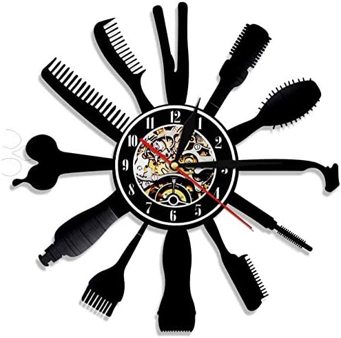 Relógio de parede - Idéia de presente para cabeleireiros barbeiros cabeleireiros - barbearias e salão de beleza decoração