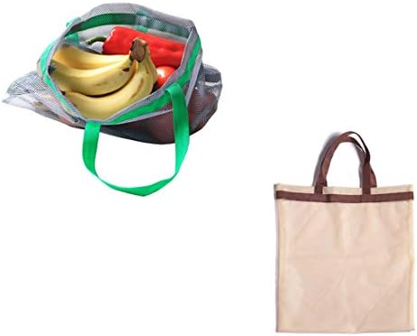 Ihomeis 2 PCs reutilizáveis ​​Sacos de malha de armazenamento pendurados para kithchen, sacolas de compras multifuncionais para frutas, vegetais e pimenta verde