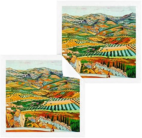 Kigai 2 pack van gogh panoths - toalhas de rosto macio, toalhas de ginástica, qualidade de hotel e spa, toalhas de ponta de algodão puro reutilizadas