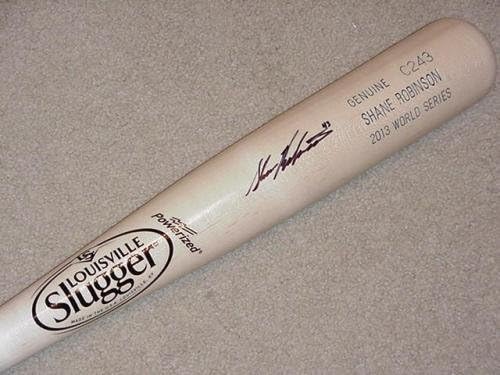 Shane Robinson H & B 2013 World Series Signated Game Bat St. Louis Cardinals JSA - Bats MLB autografados