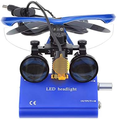 Loupos binoculares de 3,5x+3W Tipo de clipe de farol LED Tipo de transporte com filtro óptico com caixa de alumínio DY-004
