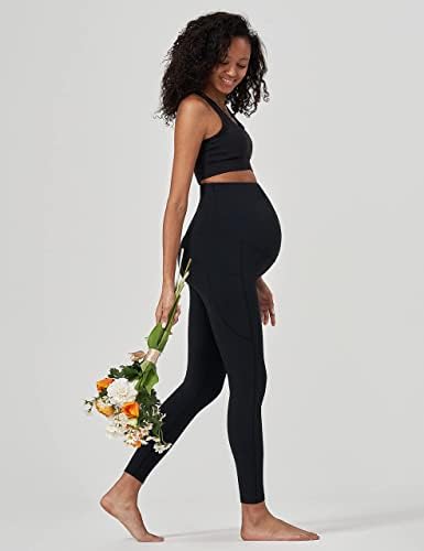 Treino de maternidade para mulheres enéricas leggings sobre a gravidez de barriga ativo desgaste de calças de ioga macio atlética