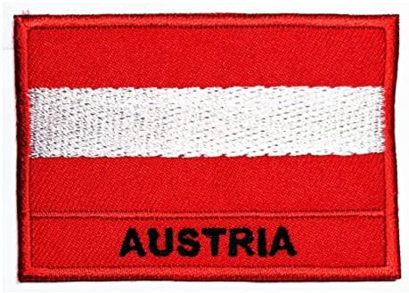 Kleenplus 2pcs. 1,7x2,6 polegada. Austria bandeira de bandeira tática bandeira militar aplica patches mundial bandeira country