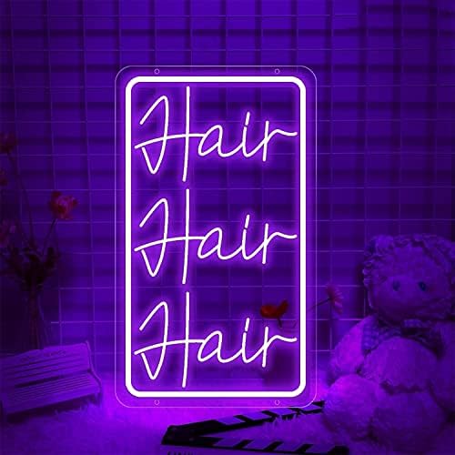 DVTEL Decoração de salão de cabeleireiro personalizado luzes de sinal de néon, lojas de barbear luzes lideradas, luminosa placa luminosa pendurada, 50x29cm, rosa, plug hotel restaurante bar cafeteria