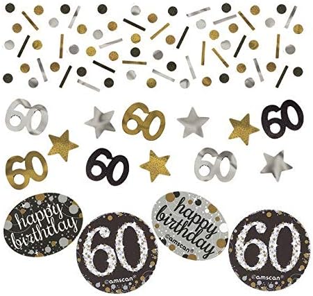 Celebração espumante de 60º aniversário confete - 1,2 oz., 1 pacote