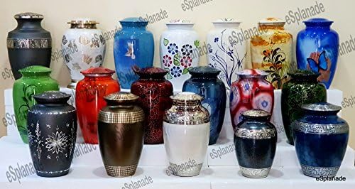 Esplanade Cremação Urna Memorial Recipiente Jar Pot | Urnas de cremação | Urnas padrão em tamanho real | Urnas de metal | Urnas de enterro