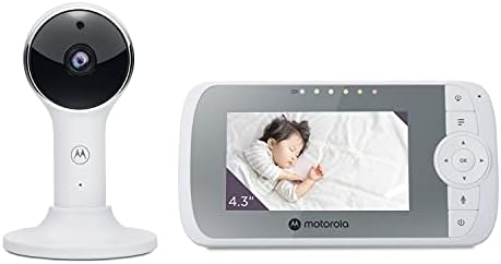 Motorola Baby Monitor VM64-4.3 Vídeo Wi-Fi Monitor de bebê com câmera HD 1080p-conecta-se ao aplicativo de telefone inteligente,