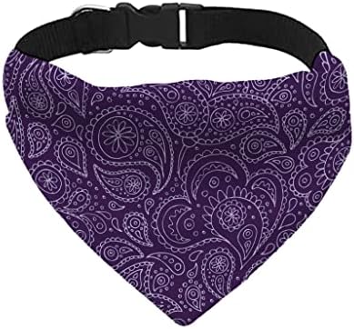 Colar de cachecol de cachecol de lenço de pet de pet púrpura - colar de cachecol - cão gráfico bandana