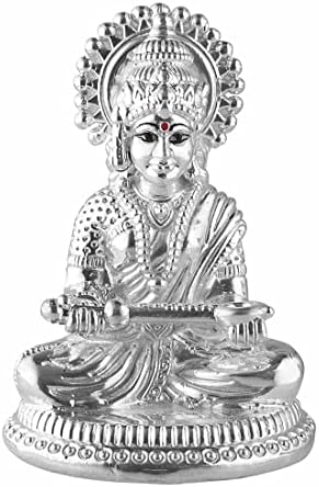 Prd Caratcafe Silver 999 Annapurna Maa estátua, 25+ GMs God Murti para casa Pooja