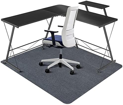 Mat de cadeira para pisos duros, qqpony 1/6 espessura 63 x51 tapete de cadeira de escritório para pisos de madeira, tapete