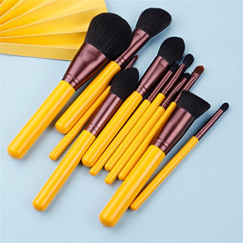 Lukeo amarelo Série 11pcs escovas de cabelo sintéticas