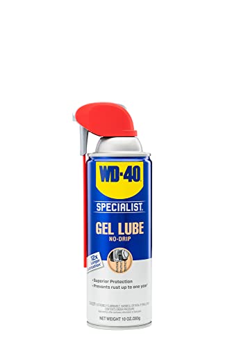 WD-40 Gel Lubs Specialist com sprays de palha inteligente 2 maneiras, 10 oz e lubrificante seco especializado com sprays de