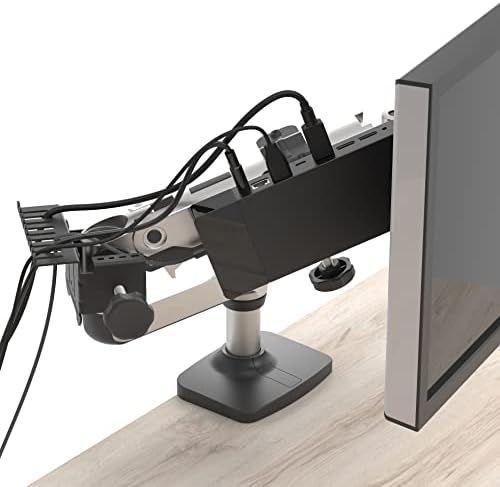 Porta de mesa multifuncional rudo, suporte ajustável, grampo em-suporte de metal preto multifuncional, instalação em