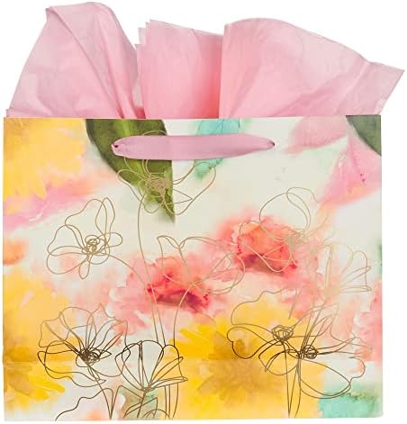 Presentes de arte cristãs Landscape Gift Bag para mulheres com cartões e papel de papel.