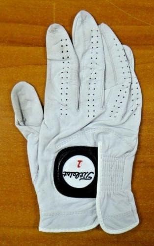 2004 Phil Mickelson assinou a luva de golfe Titleist usada 1, possivelmente de mestres - luvas de golfe autografadas