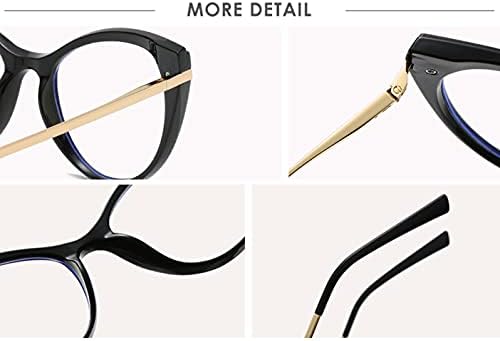 LJCZKA Blue Light Blocking Glasses Women Anti Eye Satrain Computador Cat EyeGlasses Cateye Clear Frame…