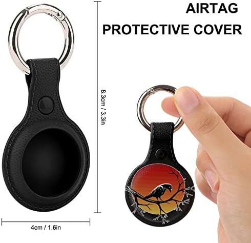 Raven em uma capa de caixa de rastreador de tags de ar de ar para o sol para o suporte de armazenamento protetor de suporte de