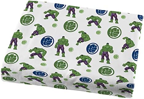 Jay Franco Marvel Hulk Punho Twin Sheet Set - 3 Peças Conjunto super macio e aconchegante Bedding de crianças - Fades resistentes