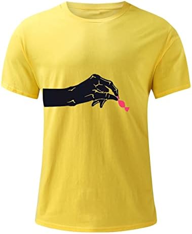 YHAIOGS Mens camiseta camisetas para homens masculinos comuns de gola de gola sólida