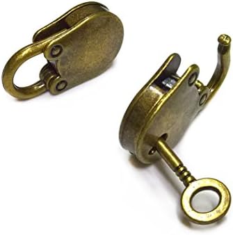 AOYOHO 4PCS Vintage Antique Mini Bear Archaize Padlocks Chave Lock With Key