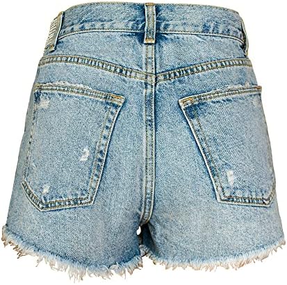 Comlife Summer feminino shorts jeans borras de perna larga string roleira de jeans sexy jeans