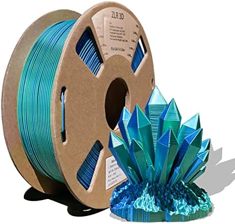 Zlr PLA Filamento Silk Tri Color Co-Extrusão 1,75 mm, filamento 3D 1kg/ 2,2 libras, verde vermelho de seda brilhante
