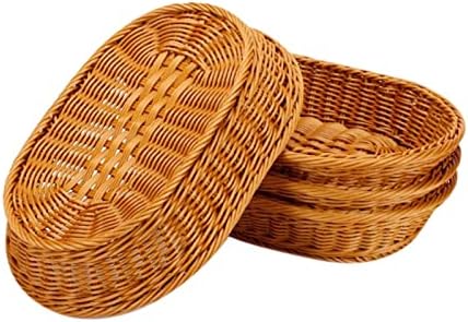 Allmro Fruit Holder Rattan Basket Combattop Alimentos que servem bandejas de cestas, cesta de pão, alimentos de vegetais de vegetais
