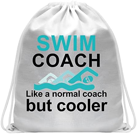 MBMSO Swim Coach Presens Nada Backpack de Backpack Funny Swimmation Treinador de natação Coach como um treinador normal, mas Cooler