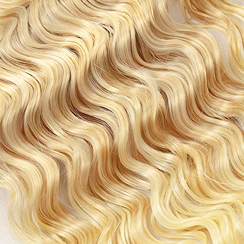 Facotes loiros de ondas profundas pão de cabelo humano p27/613 pacote de cabelo humano brasileiro sem processamento Virgin Remy