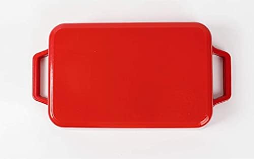 Hawok esmaltado padeiro de ferro fundido PAKER RETANGLETER PAN PAN RED COLA