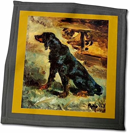 3drose florene 1930 e 40s art - pintura de cão Lautrecs - toalhas