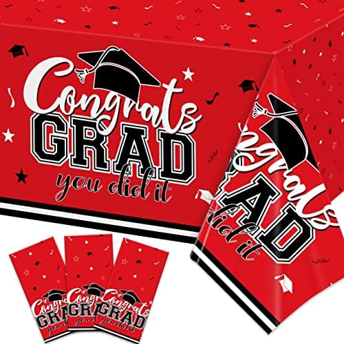 Decorações da festa de graduação Xituodai 2023,3 Pack de toalhas de mesa de graduação laranja e preta, toneladas de pós -graduação para a turma de 2023 decorações de graduação