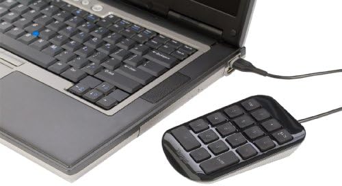 Targus numérico teclado com conector de porta USB, dispositivo plug-and-play verdadeiro, conecta-se com laptop, desktop e outros dispositivos,