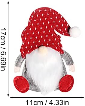 Presentes em casa Decoração de Natal Chapéu velho e garfo Conjunto de tabela de boneca sem rosto e saco de garfo com suporte