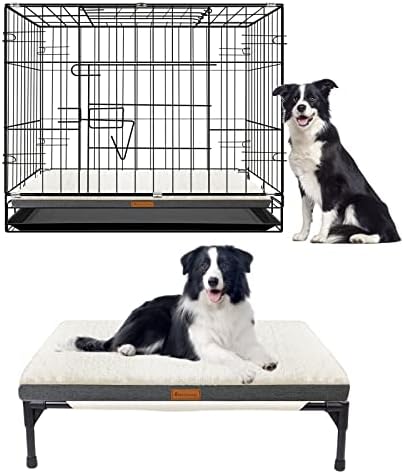 Jollyvogue XL Cama de cachorro, grandes camas de cães ortopédicas com tampa lavável removível, tapete de canteiro de espuma de