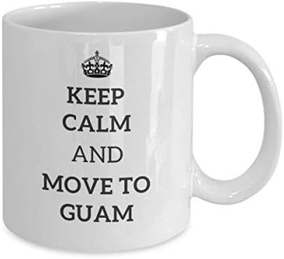 Mantenha a calma e vá para Guam Tea Cup Viajante Colega de trabalho Gift Country Travel Mug Present