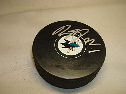 Dan Boyle contratou San Jose Sharks Hockey Puck autografado 1A - Pucks autografados da NHL