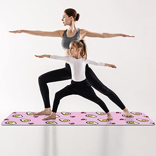 Todo o objetivo de yoga tapete de tapete e tapete de treino para ioga, cereja de abacate de frutas rosa